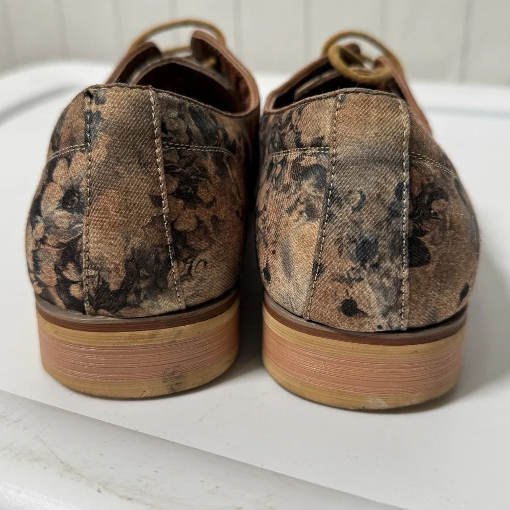 Ferro Aldo Floral Print Oxford Lace Up Dress‎ Shoes Mens 7.5 Party Cocktail Club